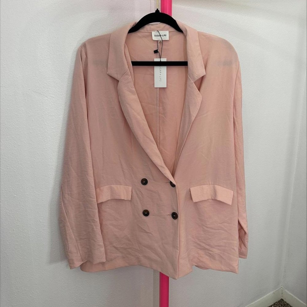 SUGAR LIPS PINK BLAZER SIZE MEDIUM